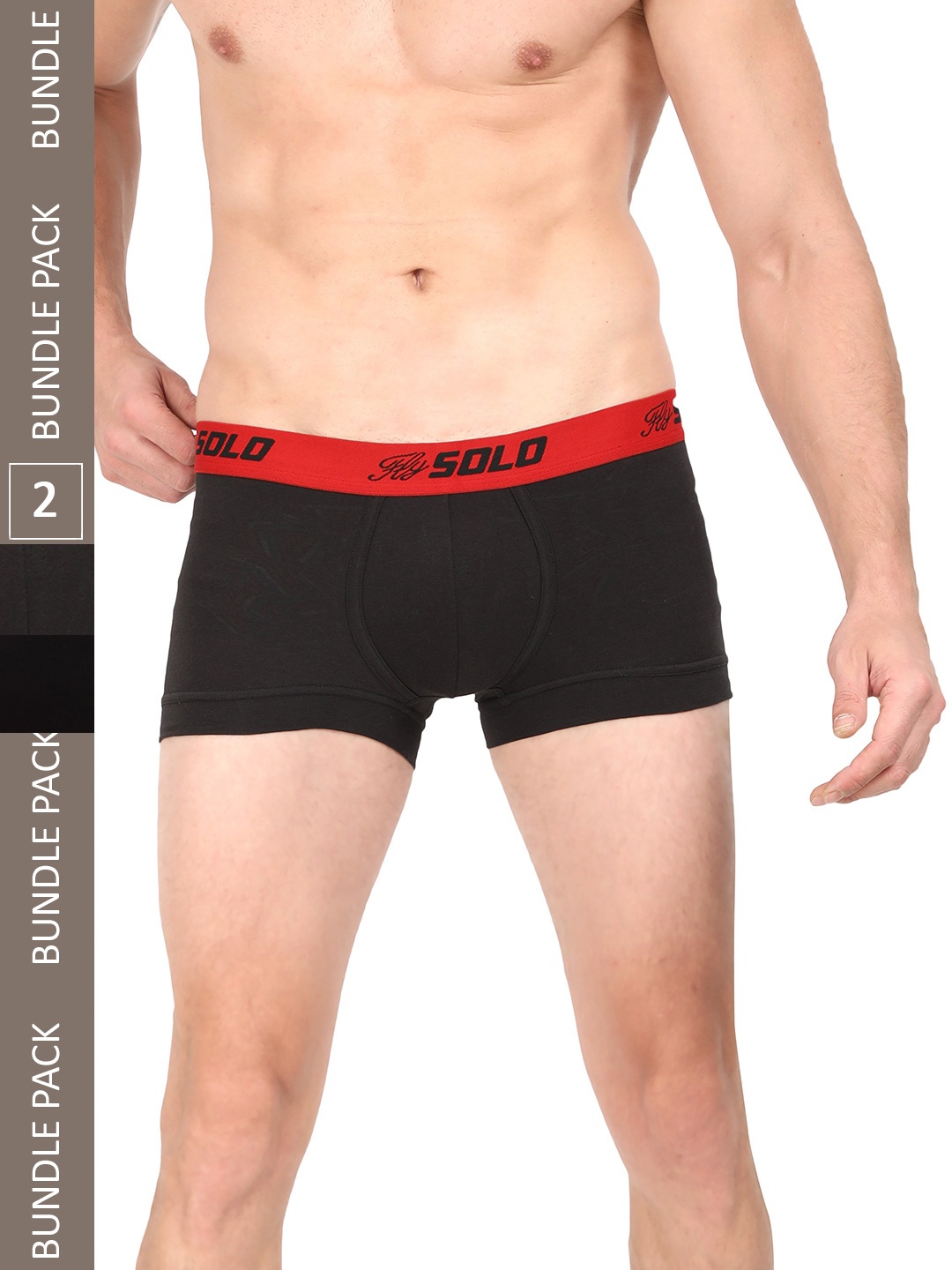 

SOLO Pack Of 2 Stretch Short Trunk SGrip-2-Black,Black-75