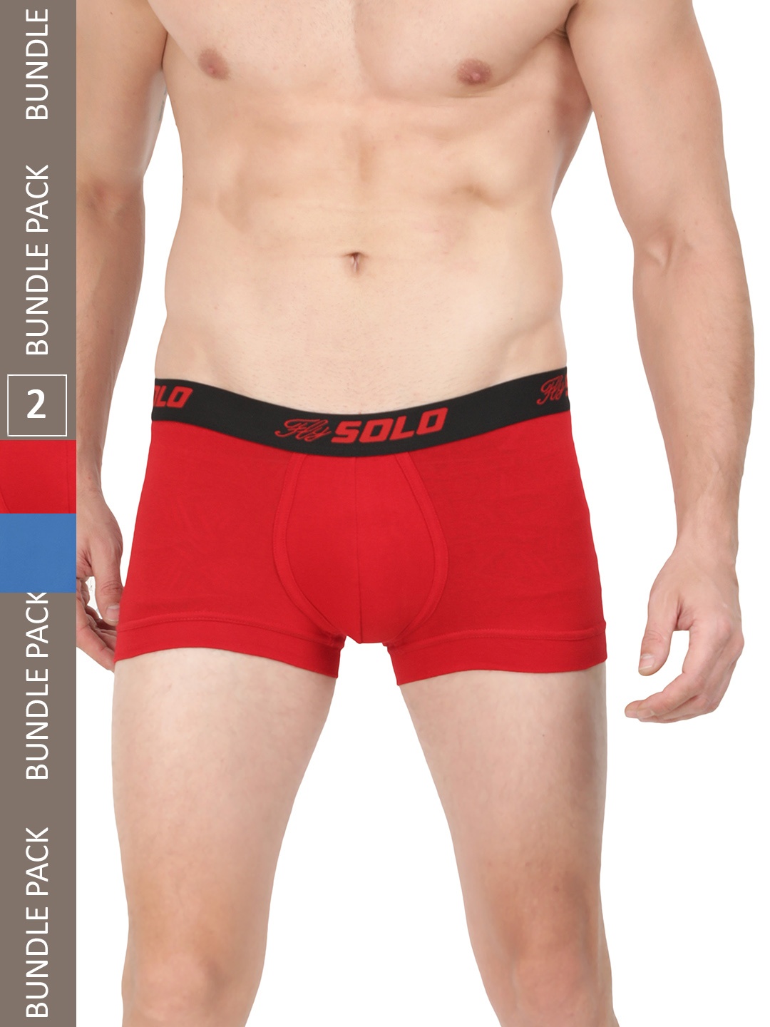 

SOLO Pack Of 2 Stretch Short Trunk SGrip-2-RD-RB-75, Red