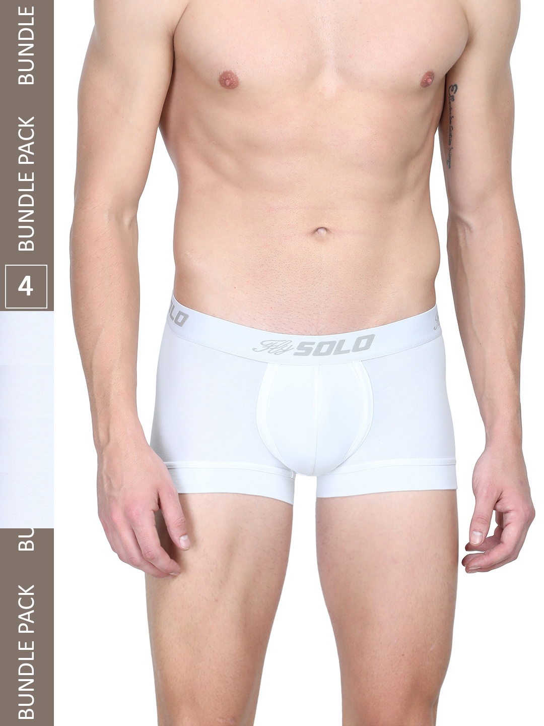 

SOLO Pack Of 5 Ergonomic 3D Pouch Cotton Short Trunks SGrip-5-White-75