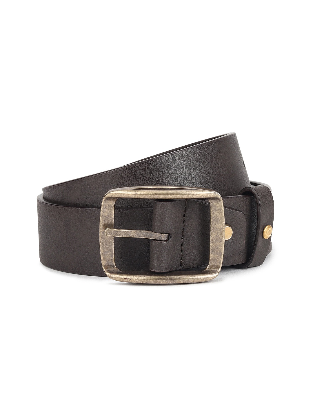 

Urbano Plus Men Textured Leather Formal Belt, Green