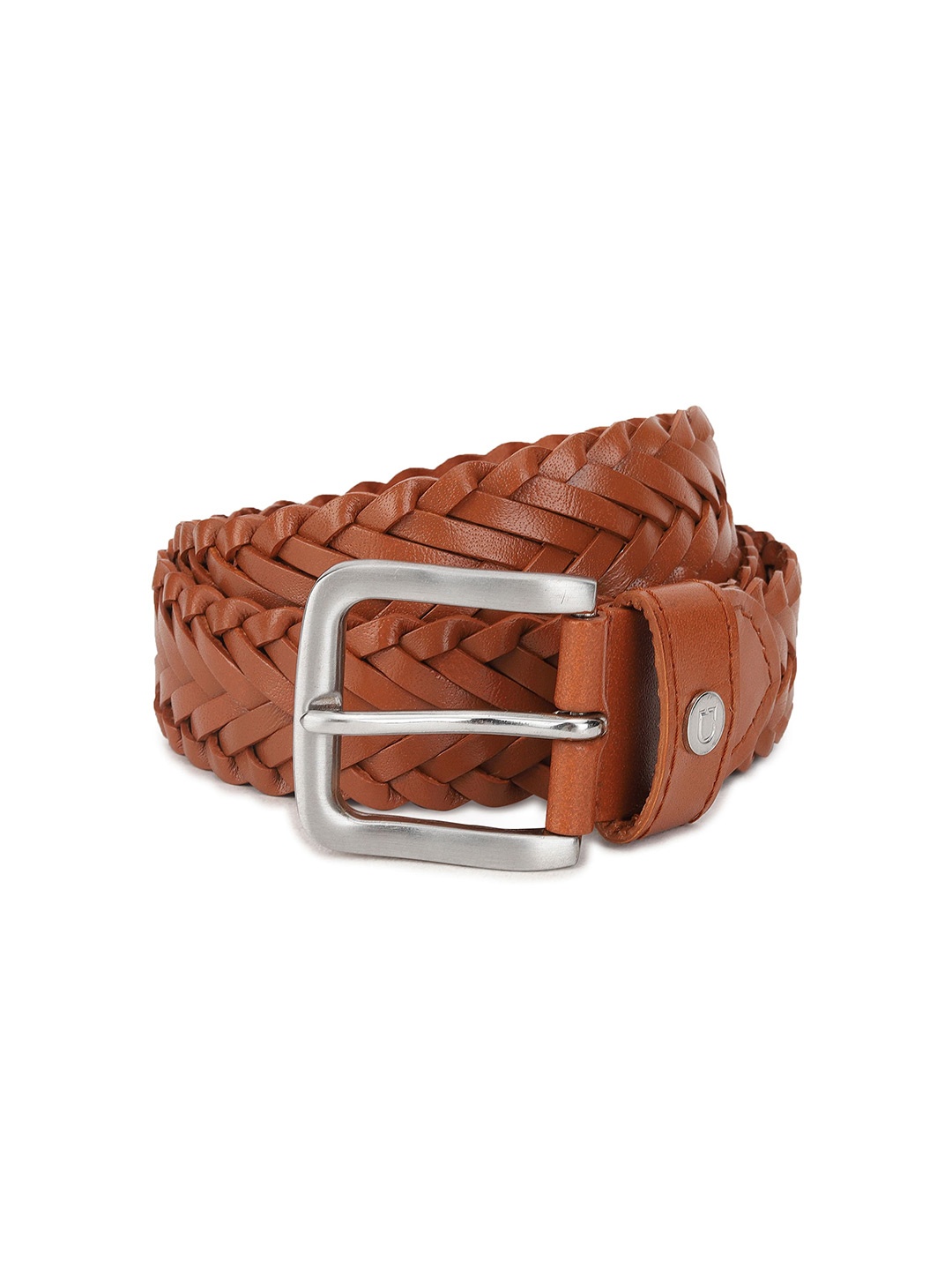 

Urbano Plus Men Tan Braided Leather Belt