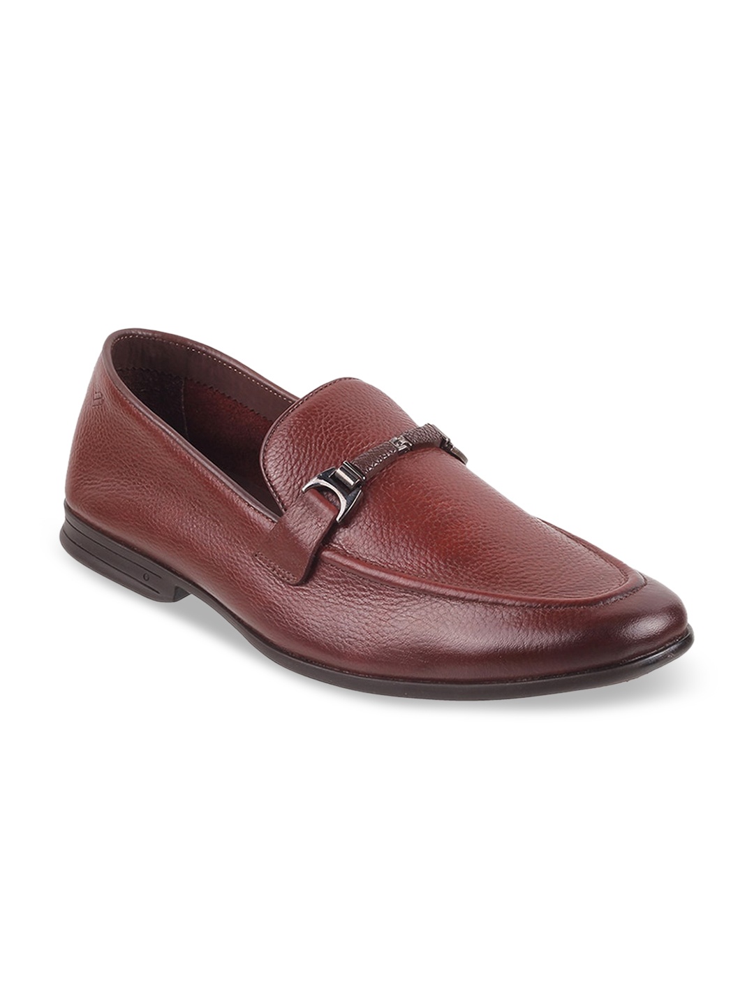 

Metro Men Textured Leather Formal Loafers, Tan