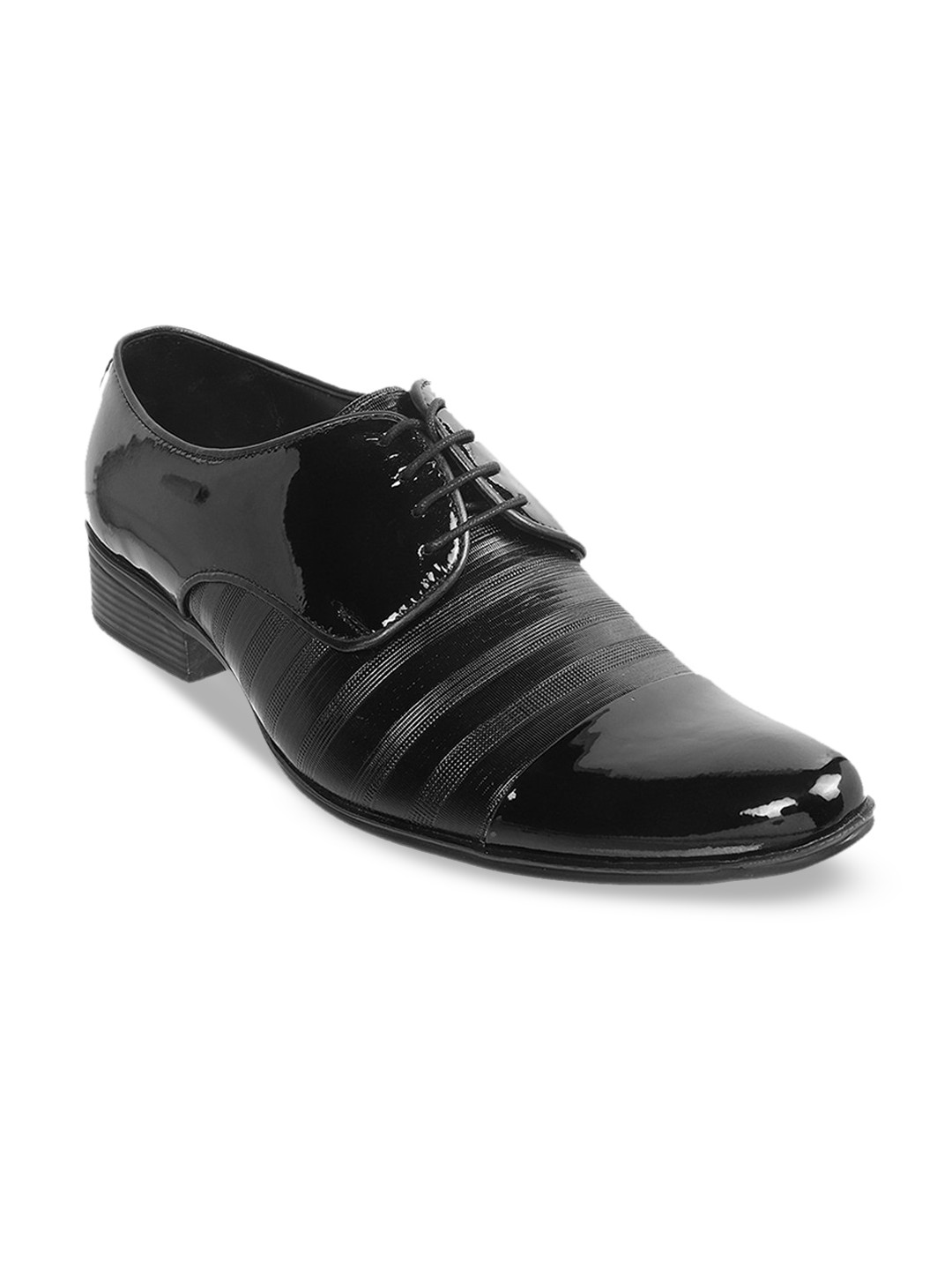 

Metro Men Textured Leather Formal Derbys, Black