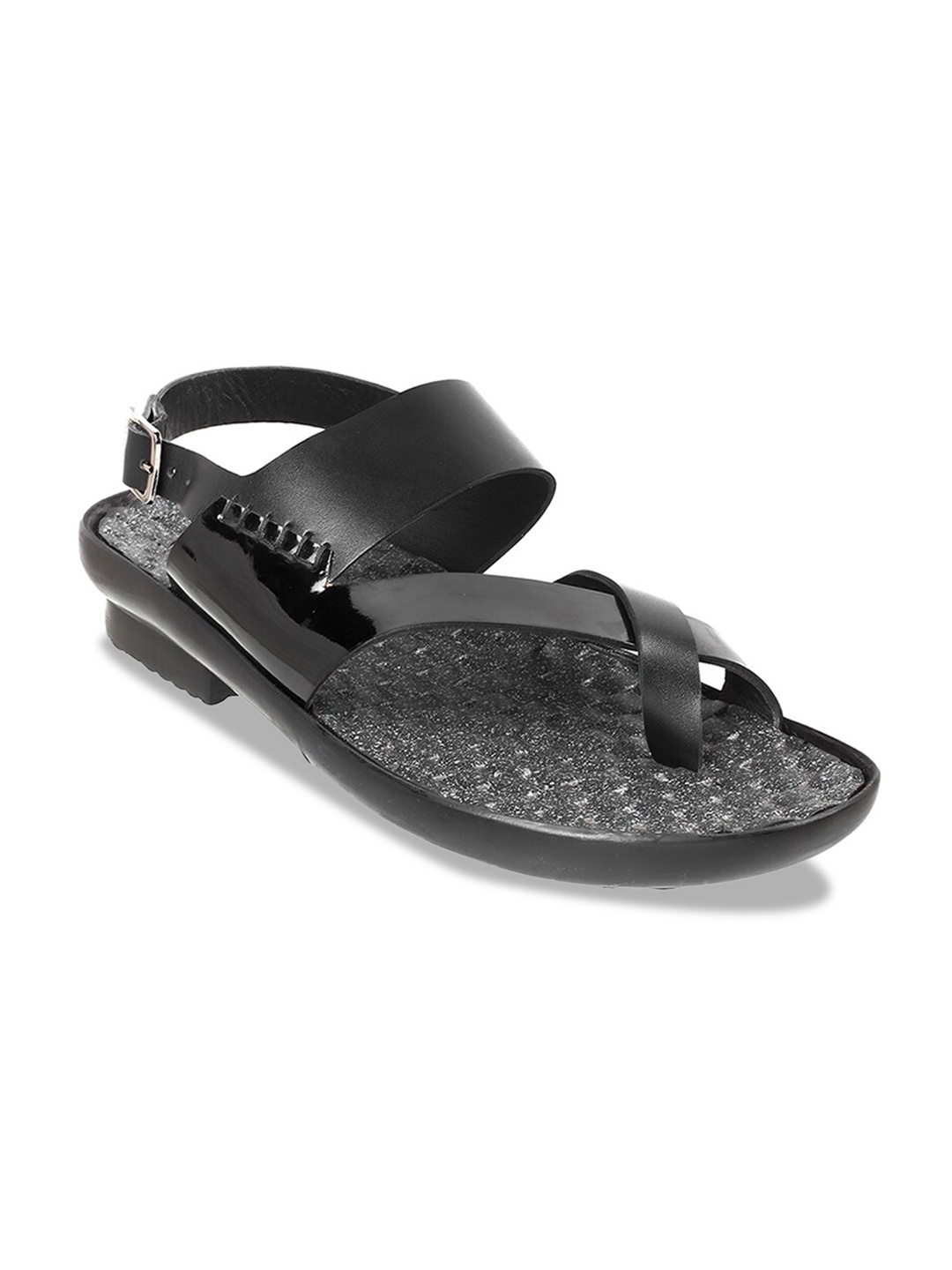 

Mochi Leather Comfort Sandals, Black