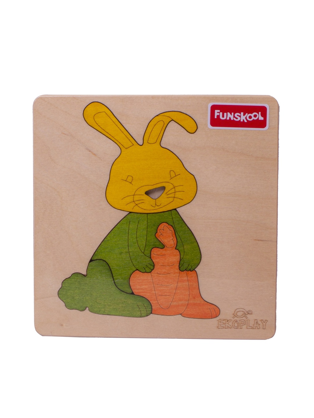 

Funskool Ekoplay Happy Rabbit Wooden Puzzle For 3+ Years, Multi