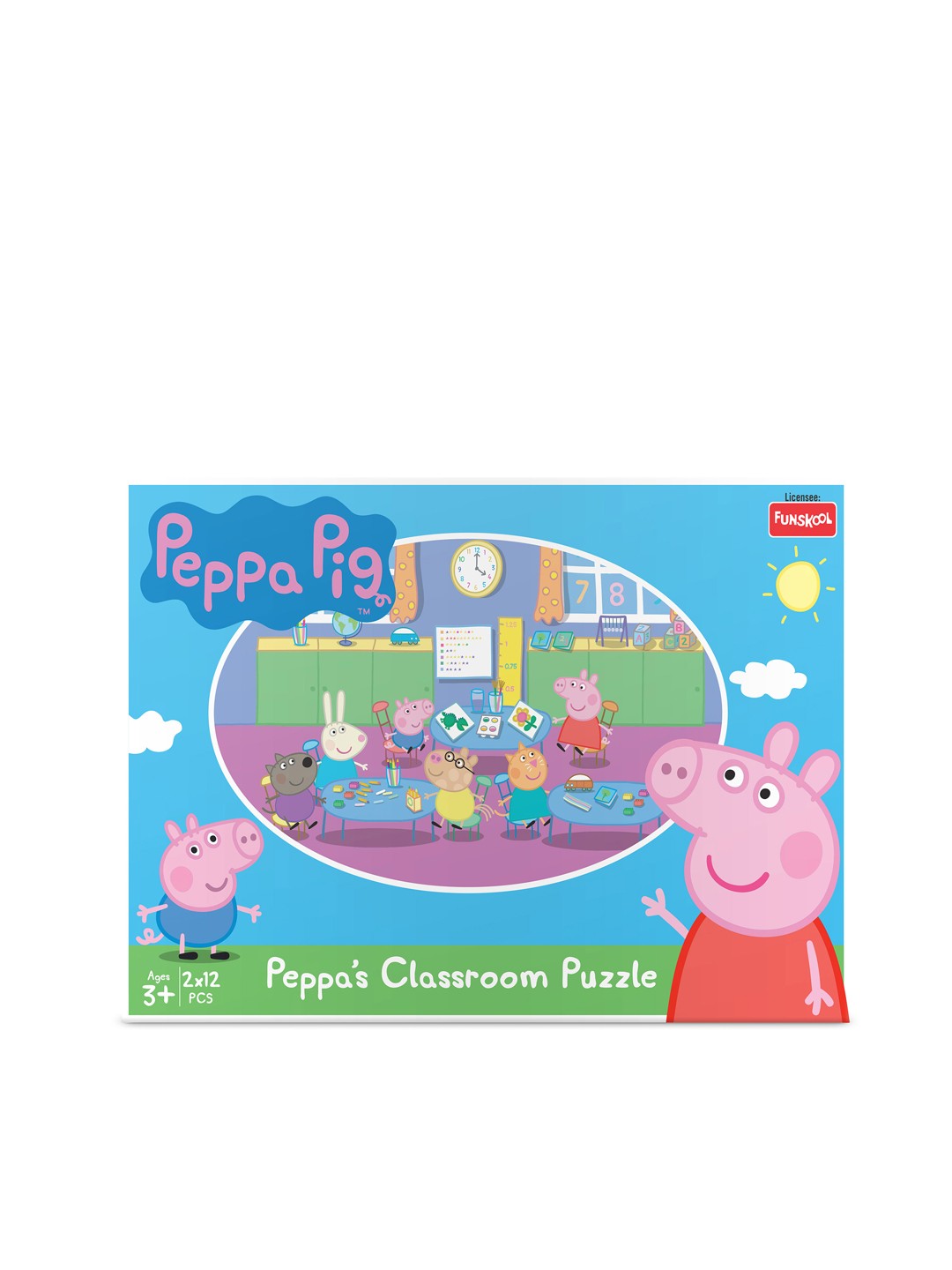 

Funskool Peppa Pig Classroom Puzzle for 3+Years, Multi