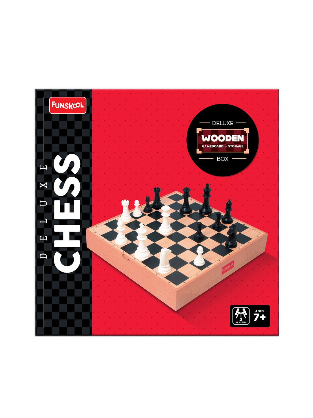 

Funskool Deluxe Chess with Wooden Gameboard for 7+Years, Multi