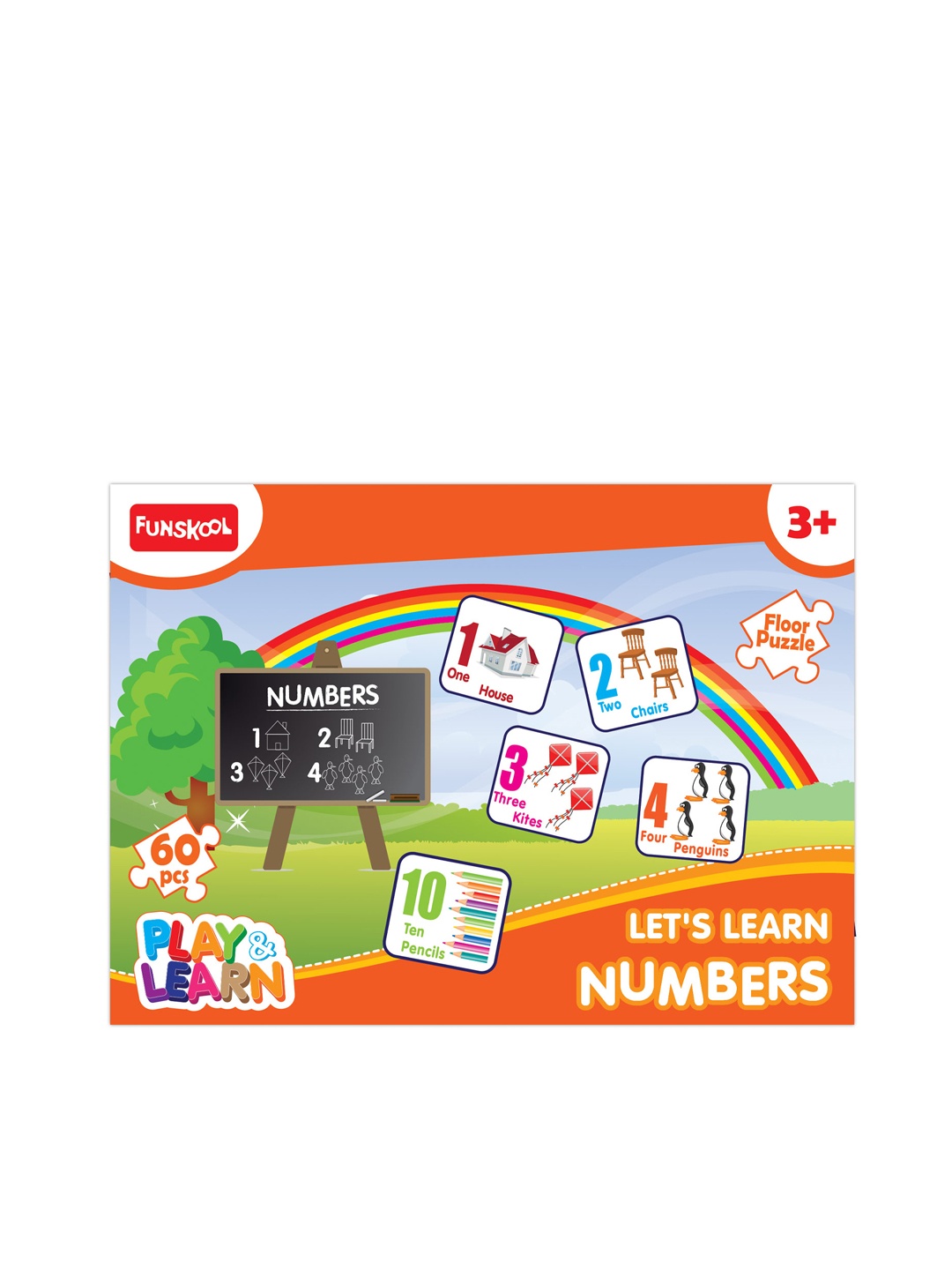 

Funskool Play & Learn Numbers Puzzle For 3+ Years Age Group, White