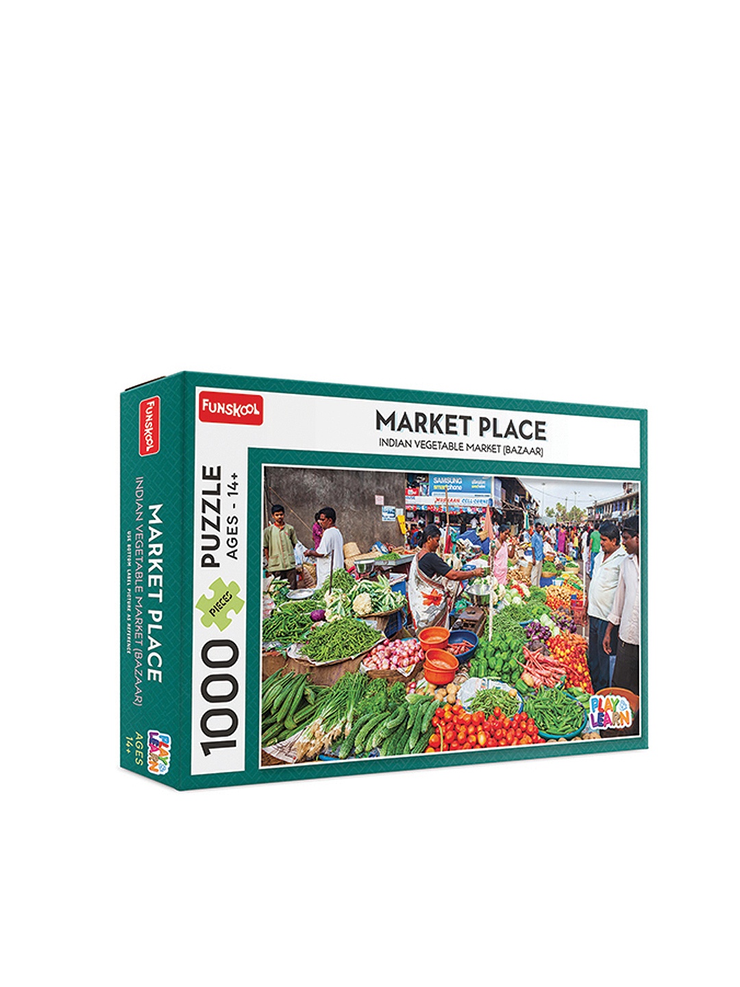 

Funskool Multicoloured 1000 Pcs Indian Market Puzzle, Multi