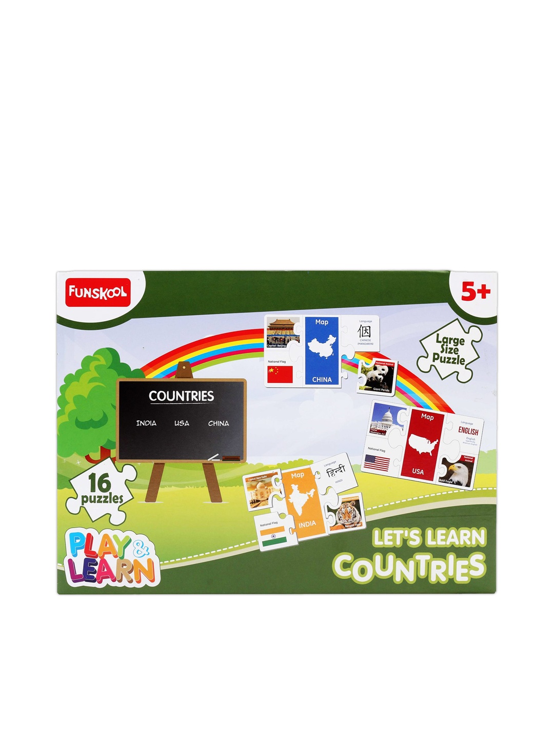 

Funskool Unisex Kids Play & Learn Countries Puzzle For Ages 5+, Multi