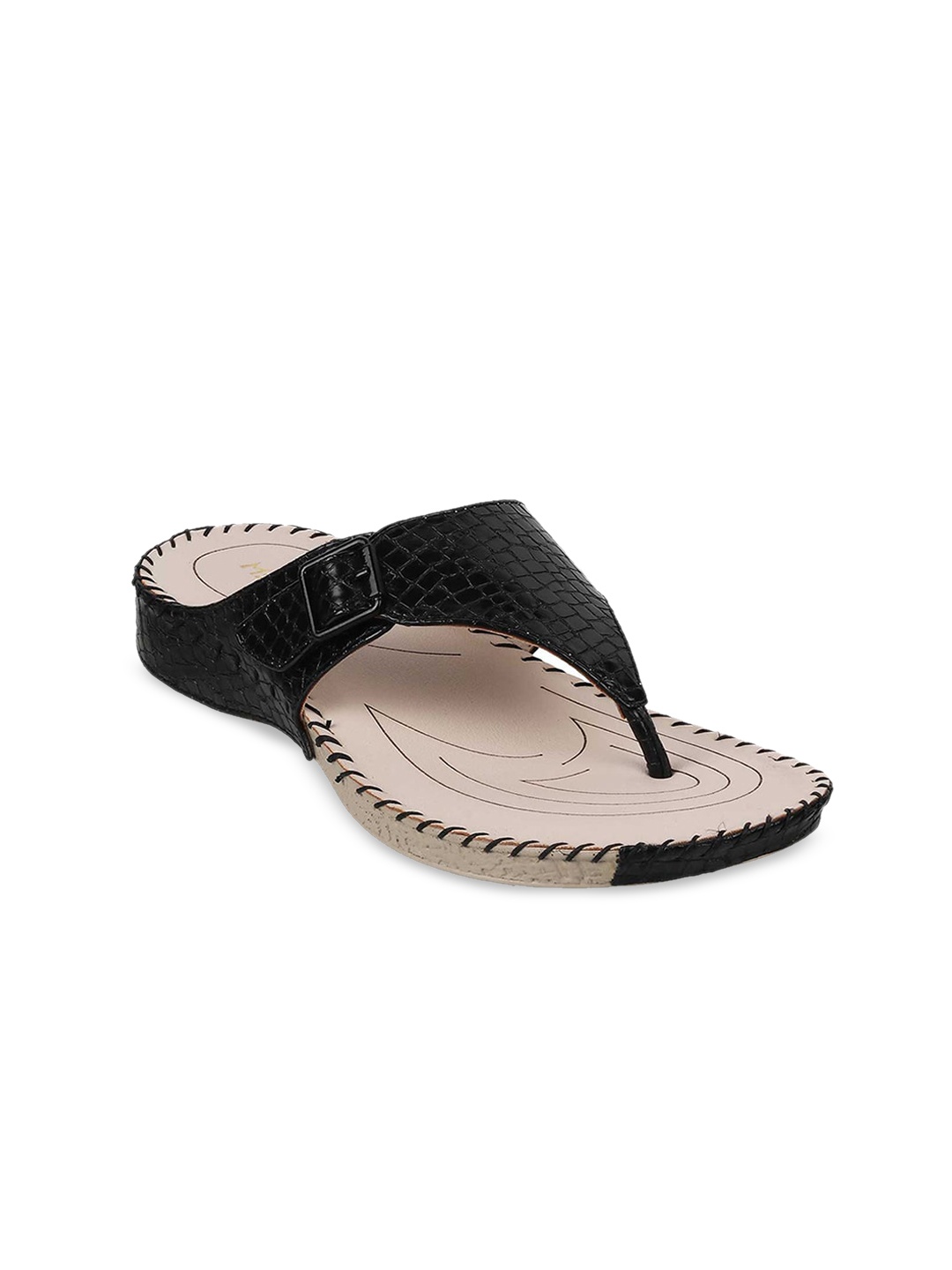 

Metro Slip-On Open Toe Flats, Black