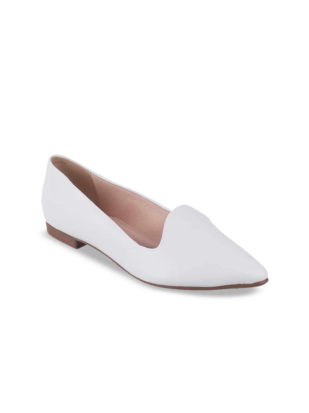 

DAVINCHI Pointed Toe Ballerinas, White