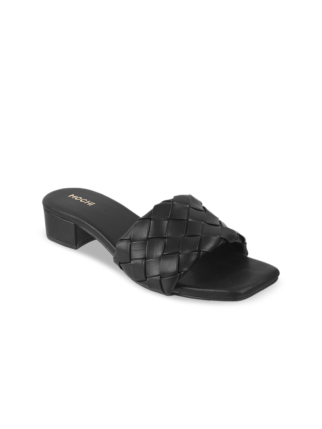 

Mochi Textured Block Heels, Black