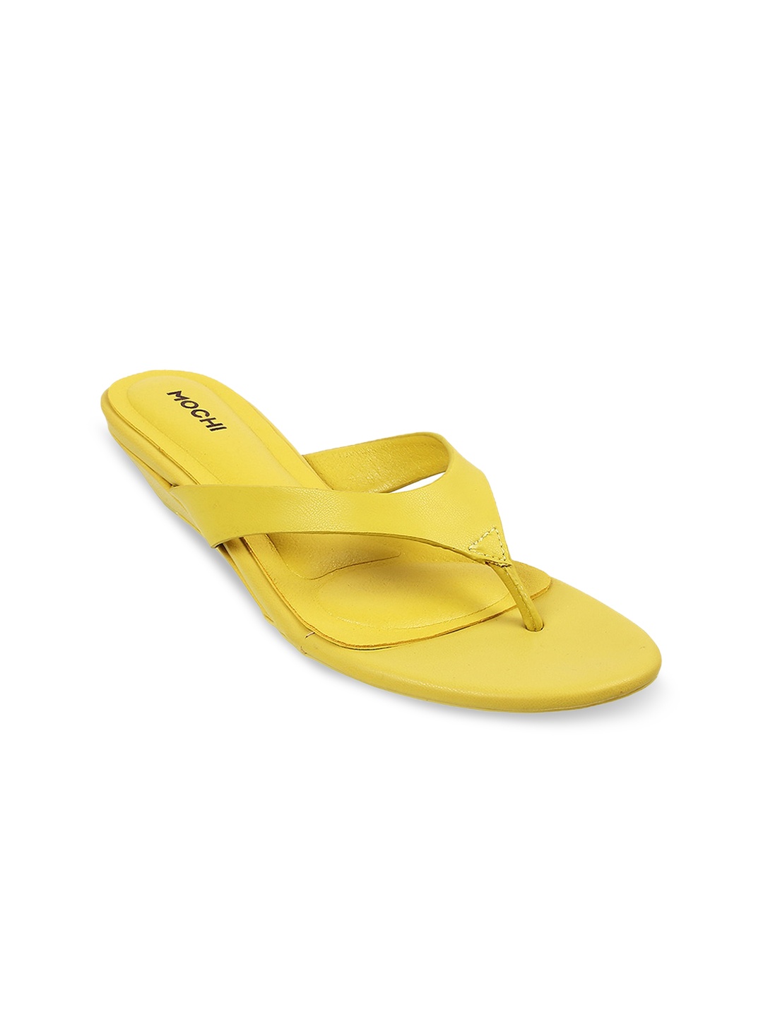 

Mochi Thong Strap Open Toe Flats, Yellow