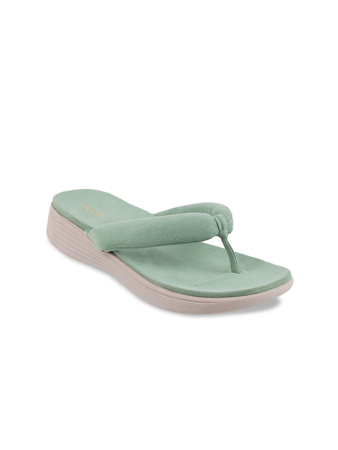 

Mochi Slip-On Open Toe Flats, Green