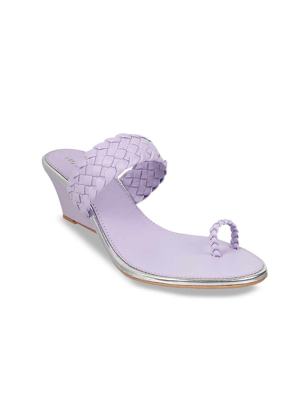 

Mochi One Toe Textured Wedge Heels, Lavender