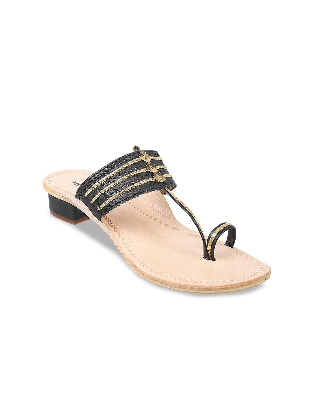 

Mochi Embellished One Toe Block Heels, Black