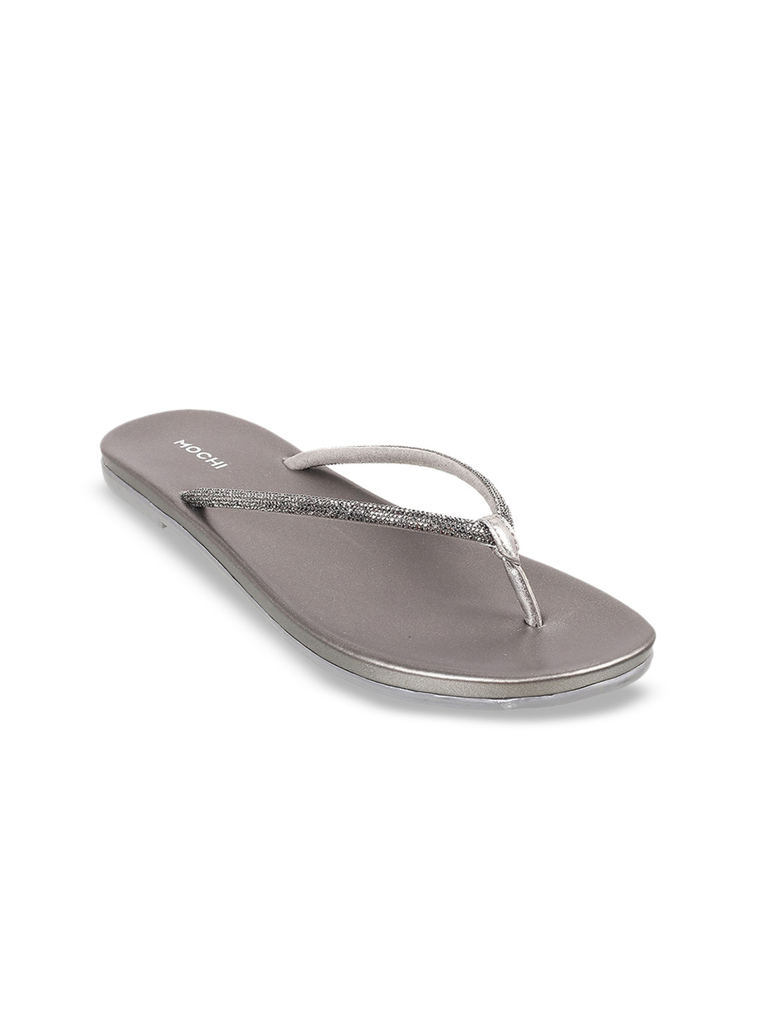 

Mochi Embellished Open Toe Flats, Grey