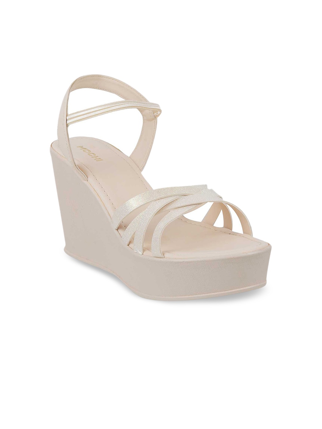 

Mochi Wedge Heels With Ankle Loop, Beige