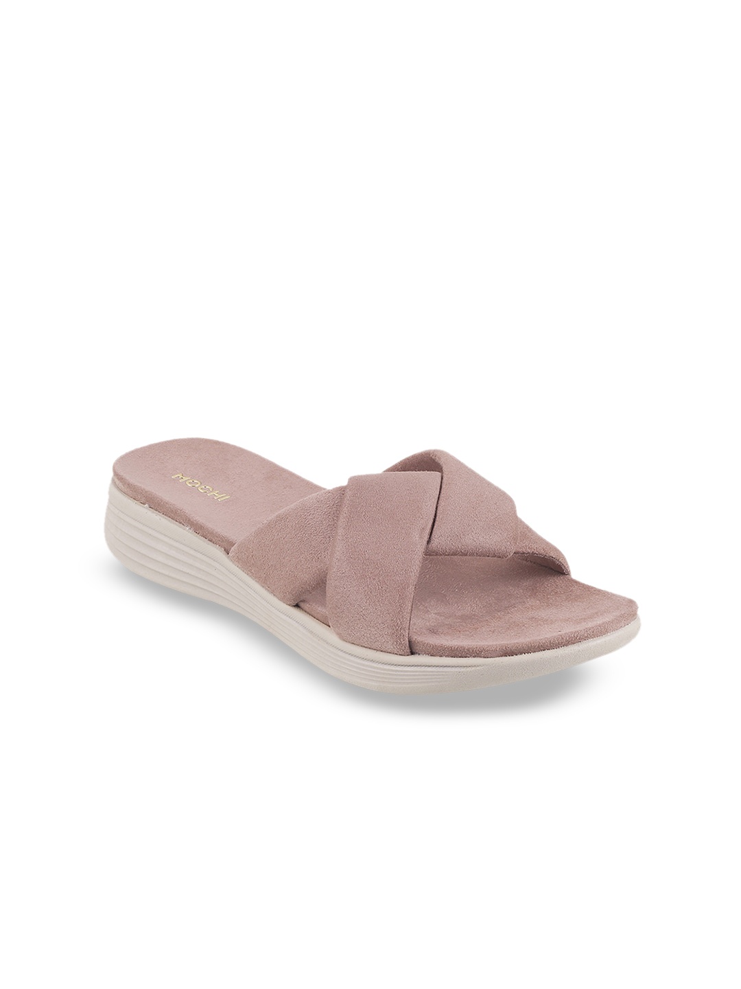 

Mochi Slip-On Open Toe Flats, Beige