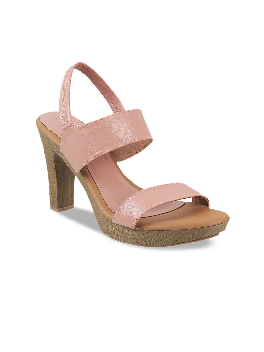 

Mochi Block Heels With Backstrap, Peach