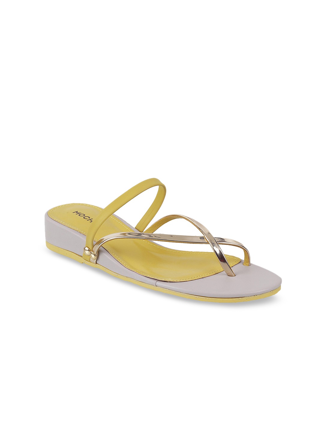 

Mochi Strappy One Toe Flatform Heels, Yellow