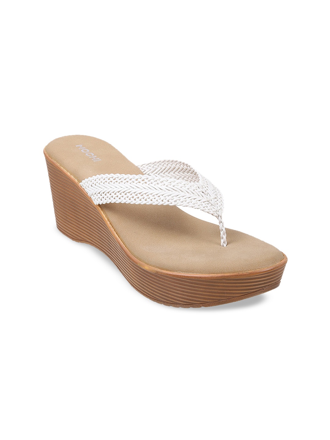 

Mochi Textured Wedge Heels, White