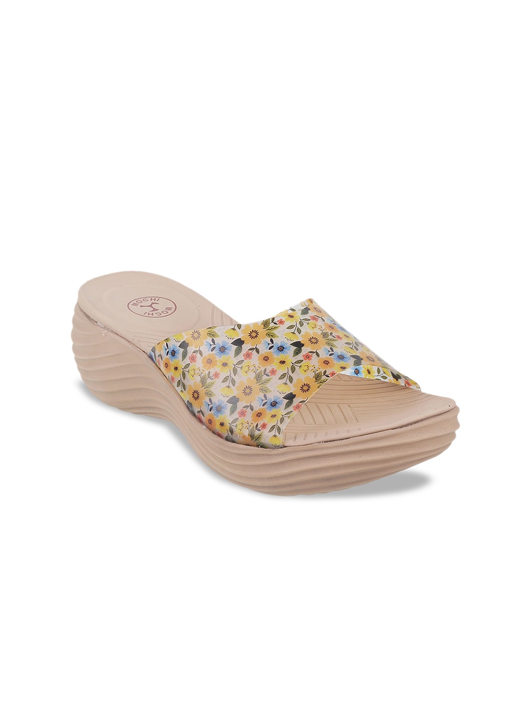 

Mochi Printed Wedge Heels, Beige