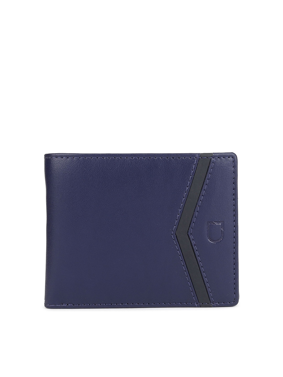 

Urbano Fashion Men Textured Leather Two Fold Wallet, Navy blue