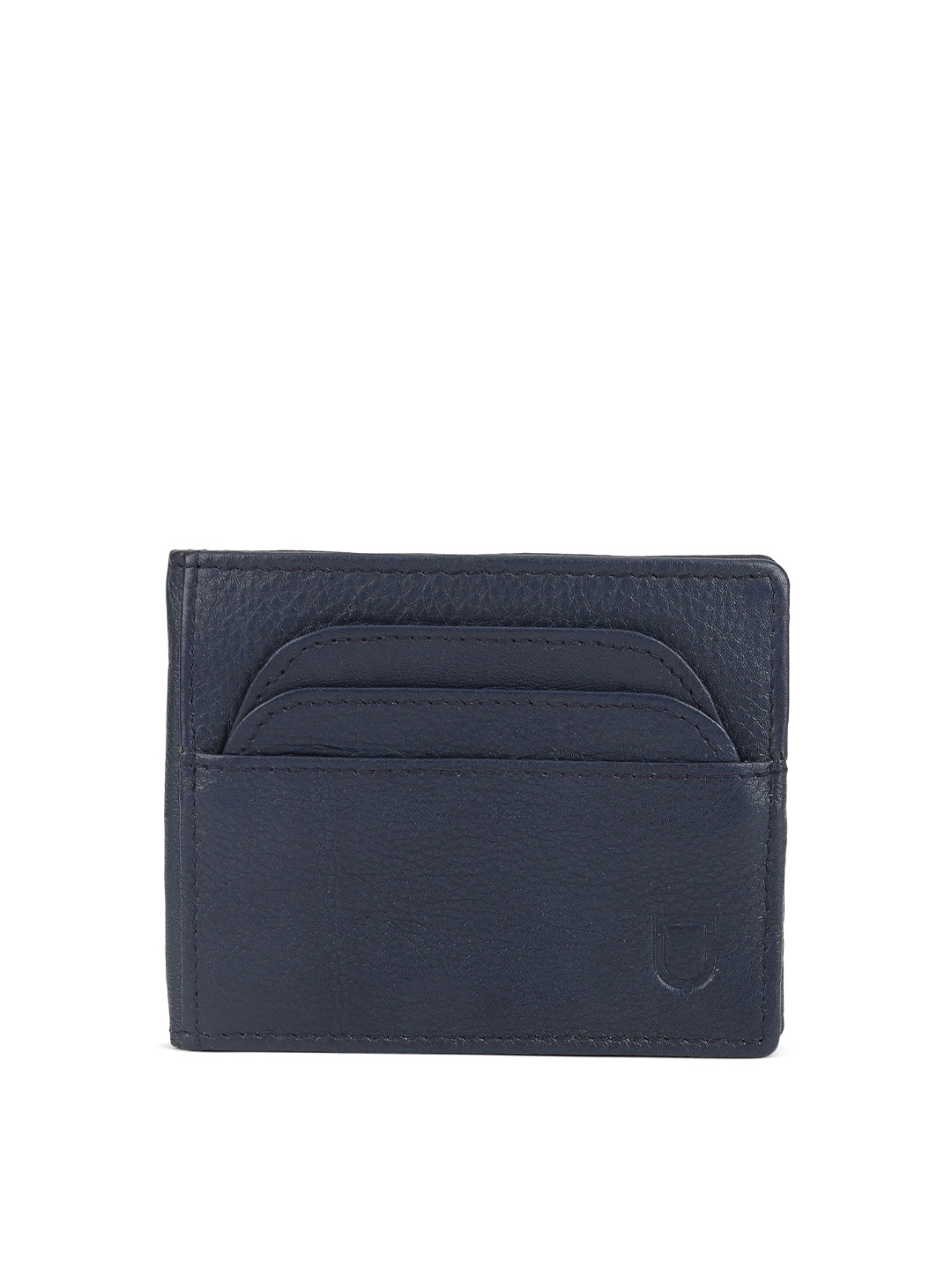 

Urbano Fashion Men Textured Leather Two Fold Wallet, Navy blue