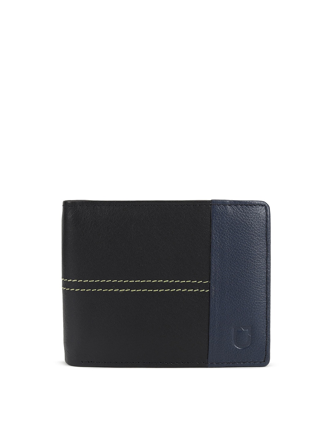 

Urbano Fashion Men Textured Leather Two Fold Wallet, Black