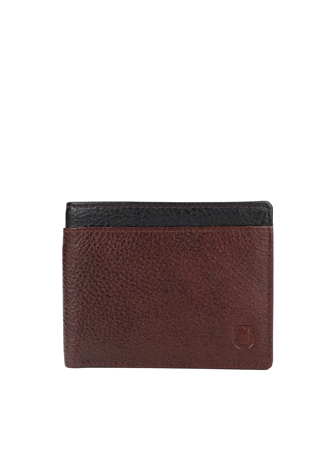 

Urbano Fashion Textured Leather Two Fold Wallet, Brown