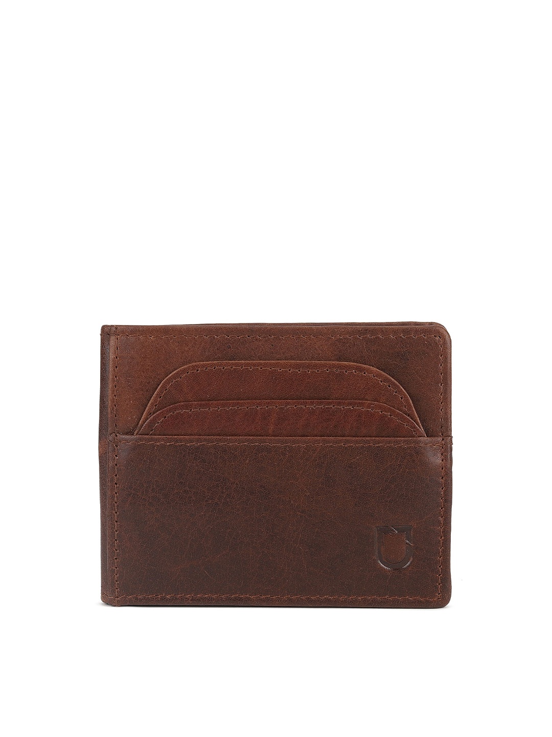 

Urbano Fashion Textured Leather Two Fold Wallet, Brown