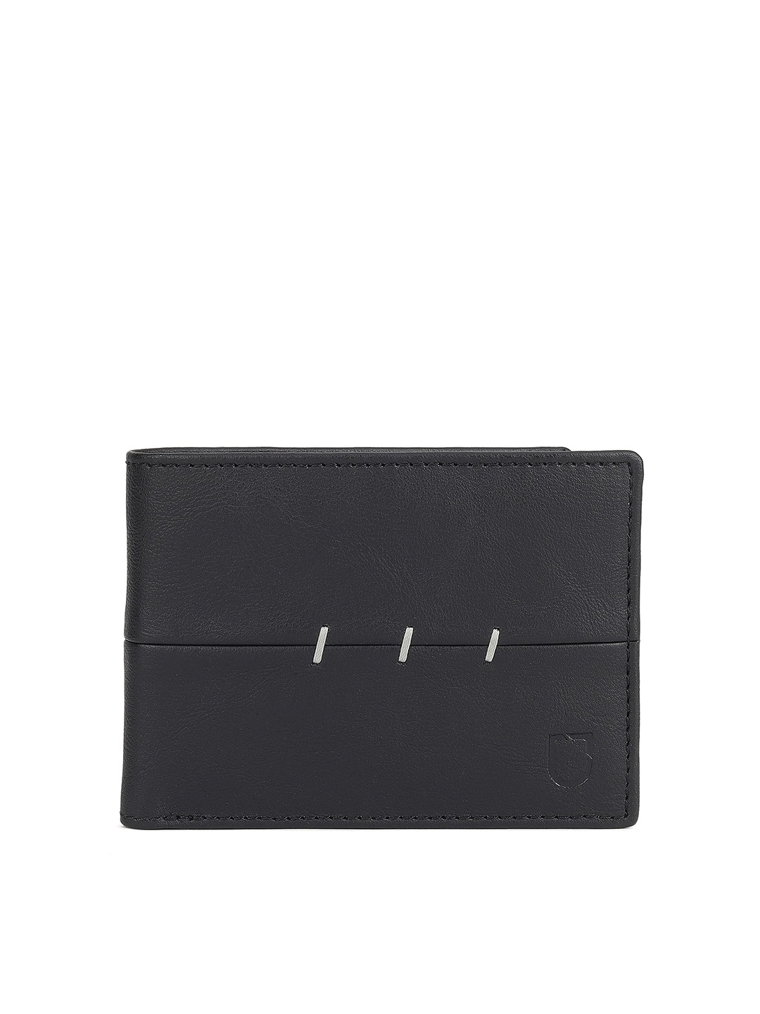 

Urbano Fashion Men Textured Leather Two Fold Wallet, Black