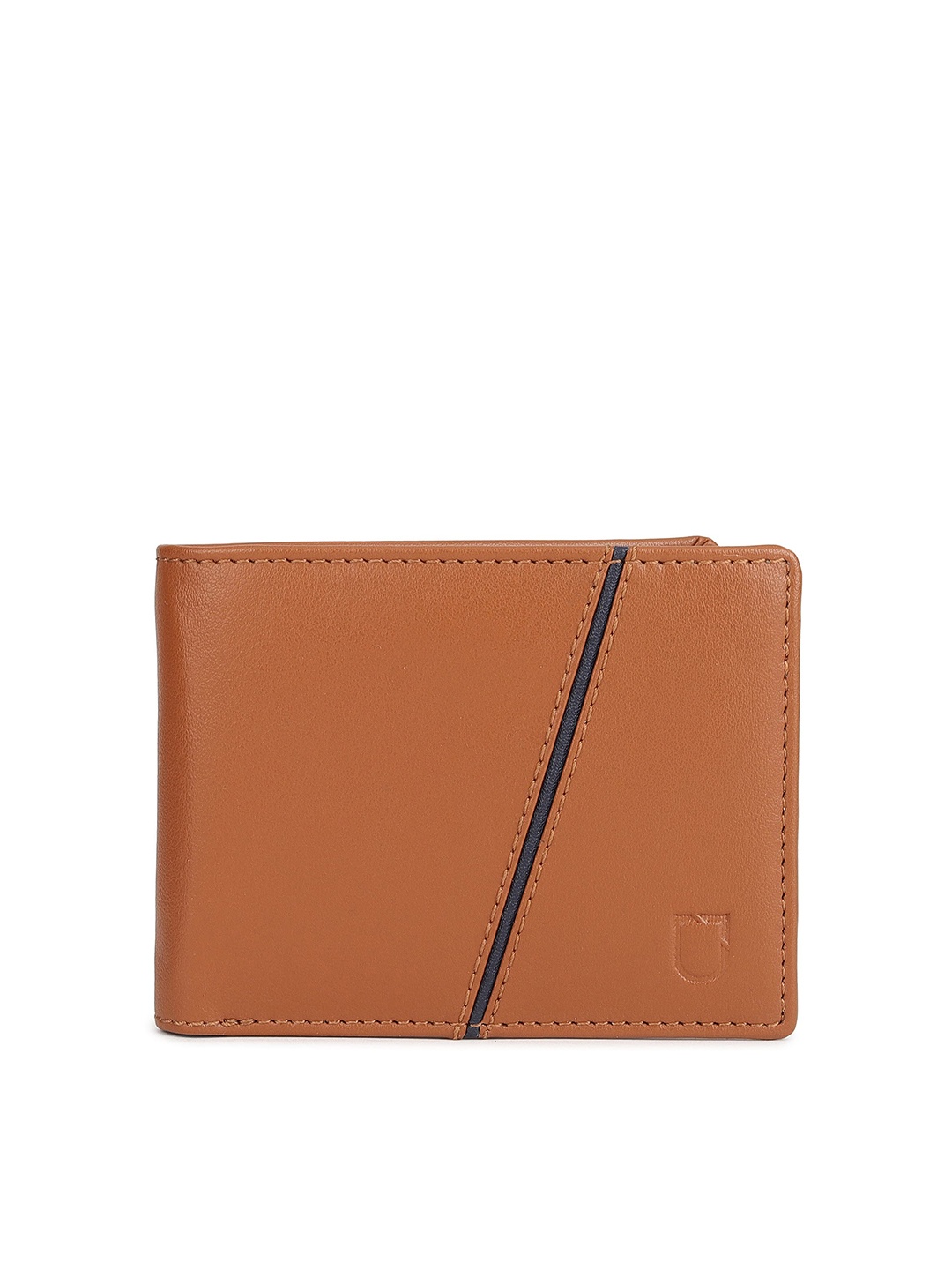 

Urbano Fashion Men Textured Leather Two Fold Wallet, Tan