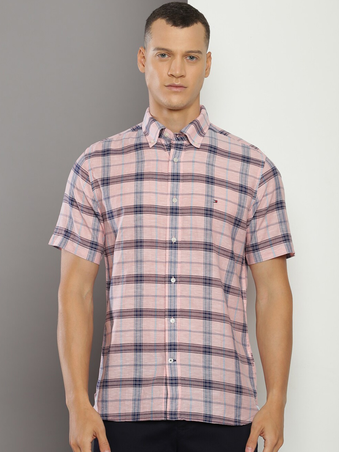 

Tommy Hilfiger Tartan Checked Casual Shirt, Pink