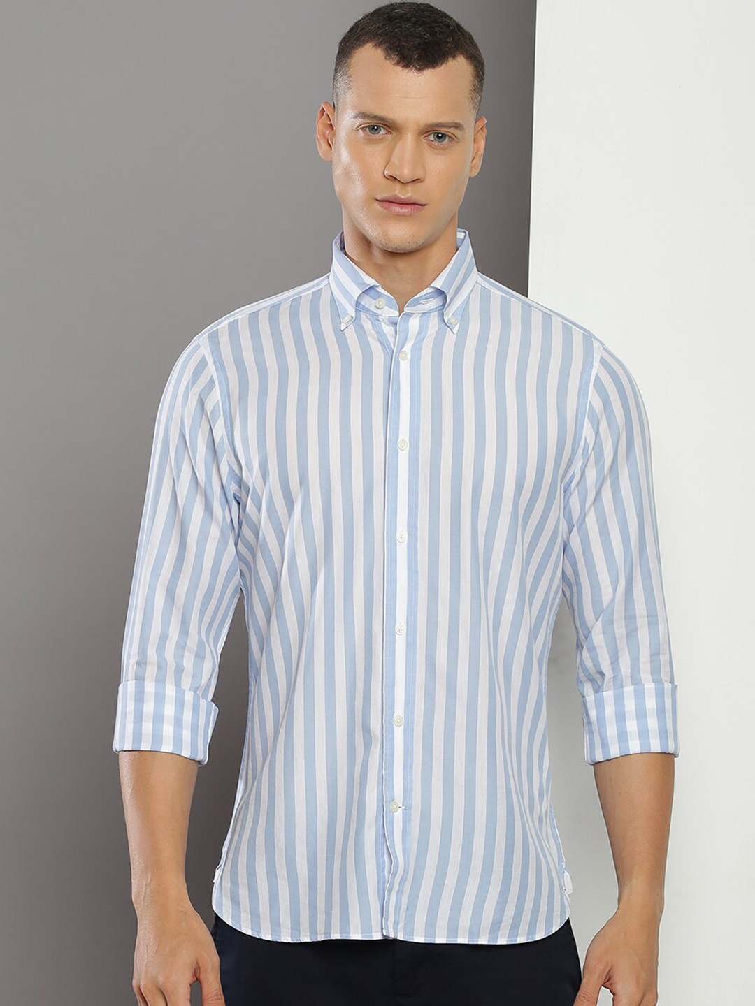 

Tommy Hilfiger Opaque Striped Casual Shirt, Blue