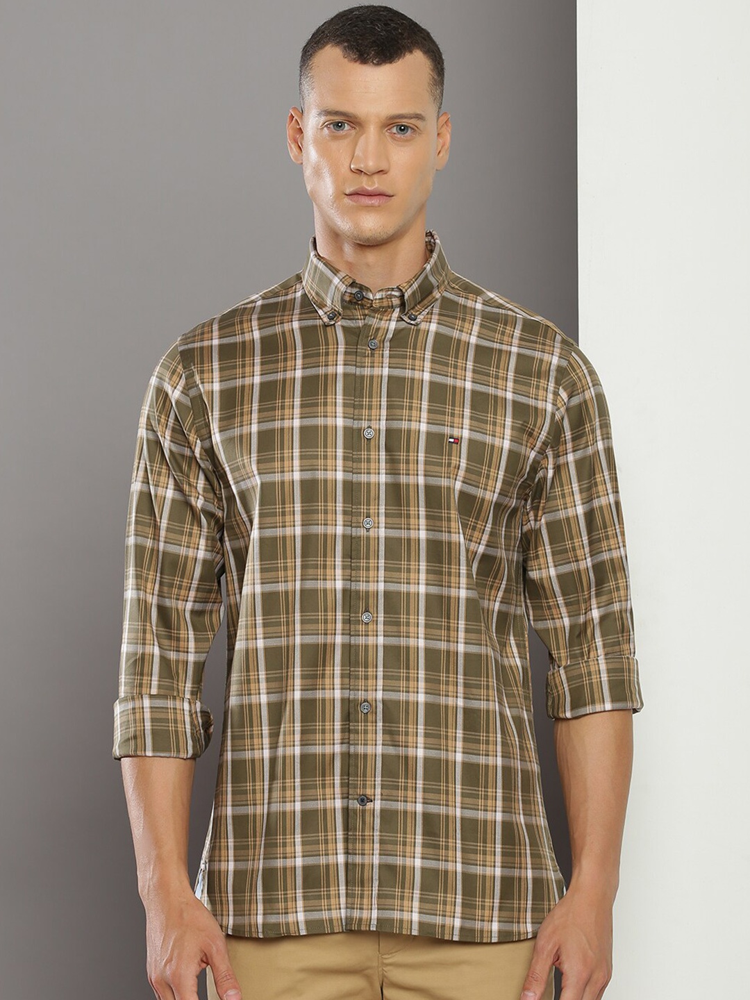 

Tommy Hilfiger Tartan Checked Casual Shirt, Green