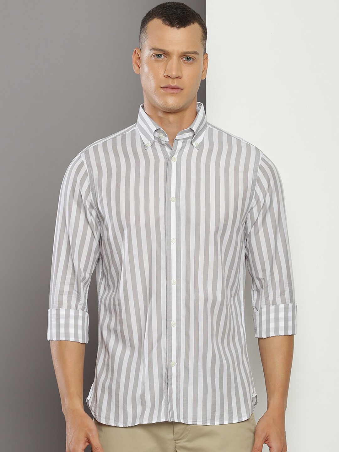 

Tommy Hilfiger Opaque Striped Casual Shirt, Grey