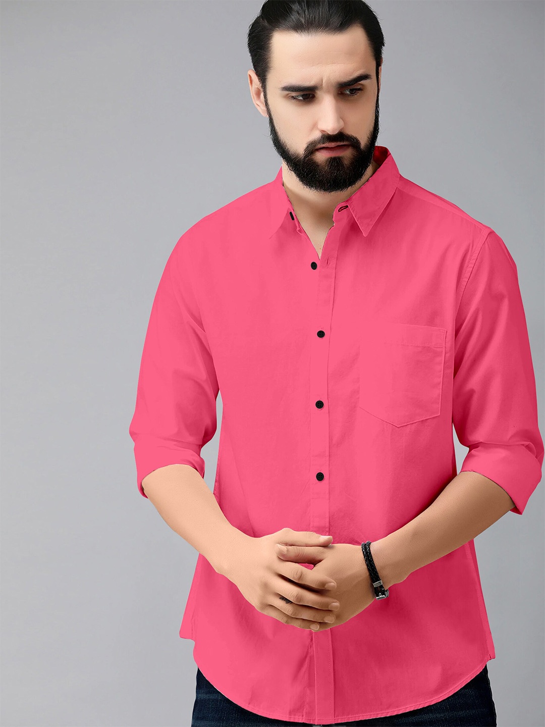

Jinax Comfort Slim Fit Spread Collar Casual Shirt, Fuchsia