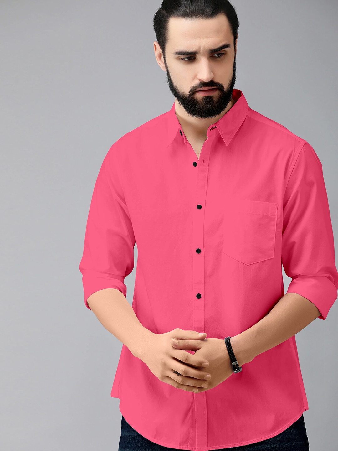 

Jinax Comfort Slim Fit Spread Collar Casual Shirt, Fuchsia