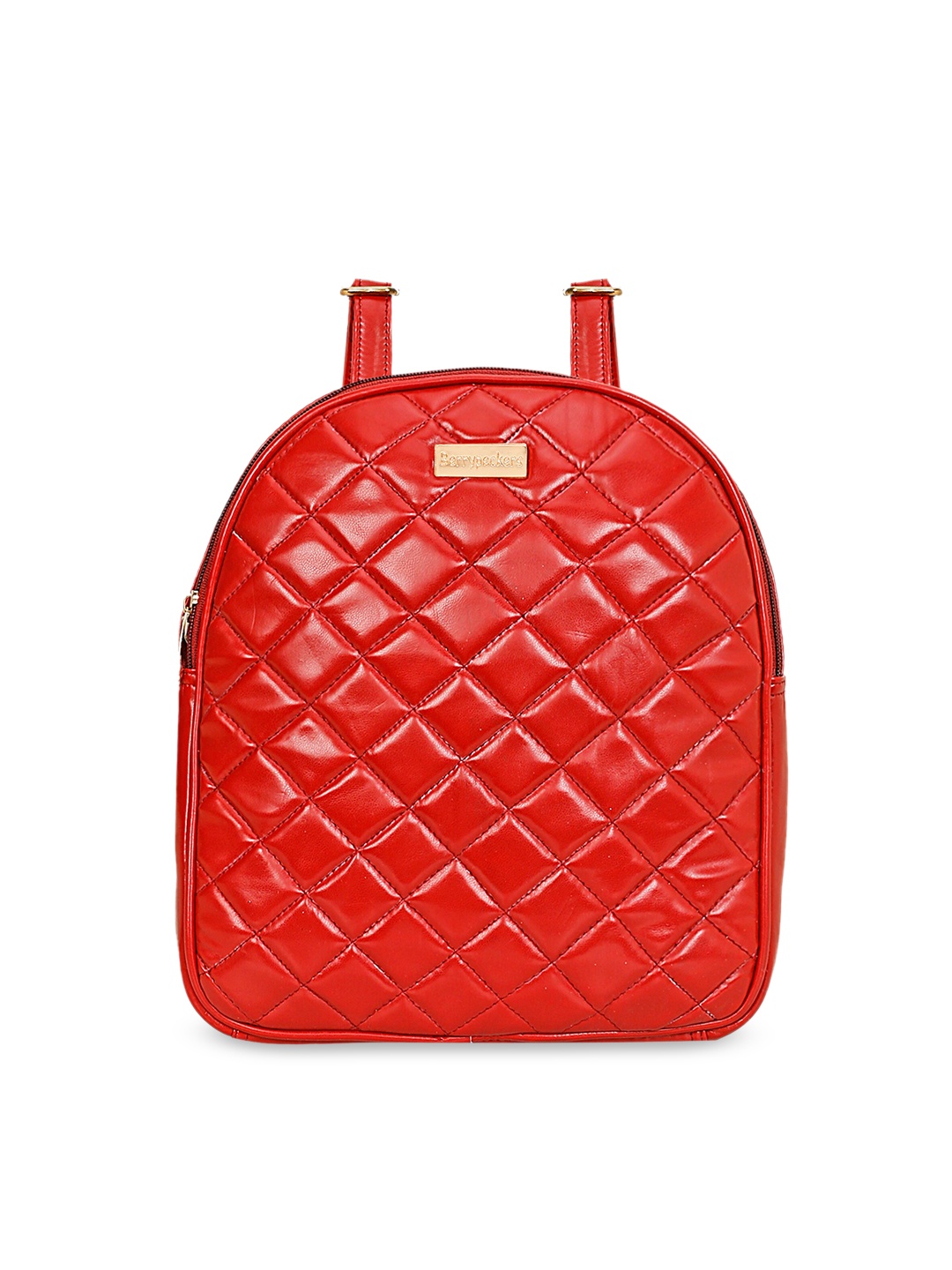

Berrypeckers Oversized Shopper Handheld Bag with Quilted, Red