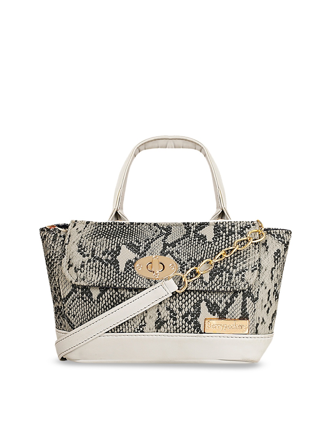 

Berrypeckers Animal Printed Oversized Shopper Handheld Bag, Grey