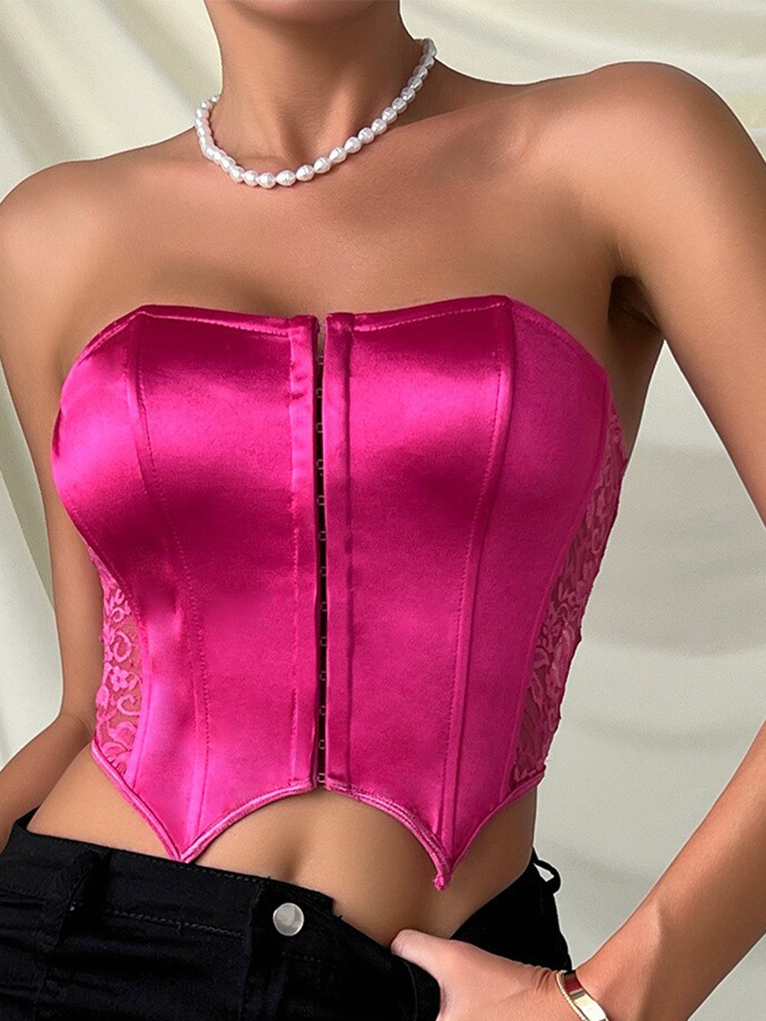

BoStreet Pink Strapless Tube Top
