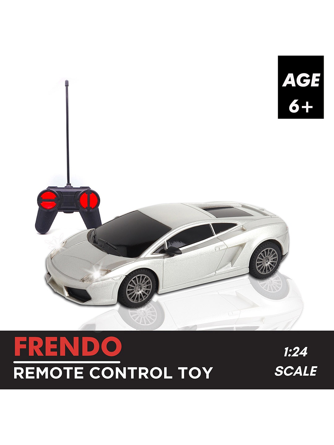 

Frendo Kids High Speed Rechargeable Remote Control Toy Car, Silver
