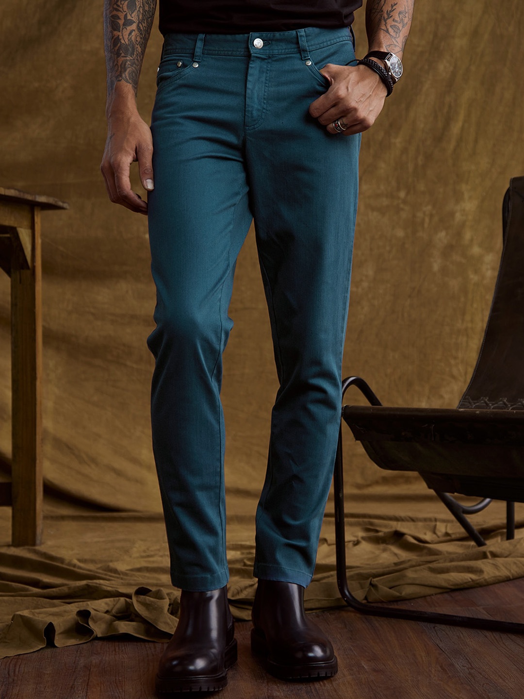 

Andamen Men Comfort Stretchable Cotton Jeans, Blue