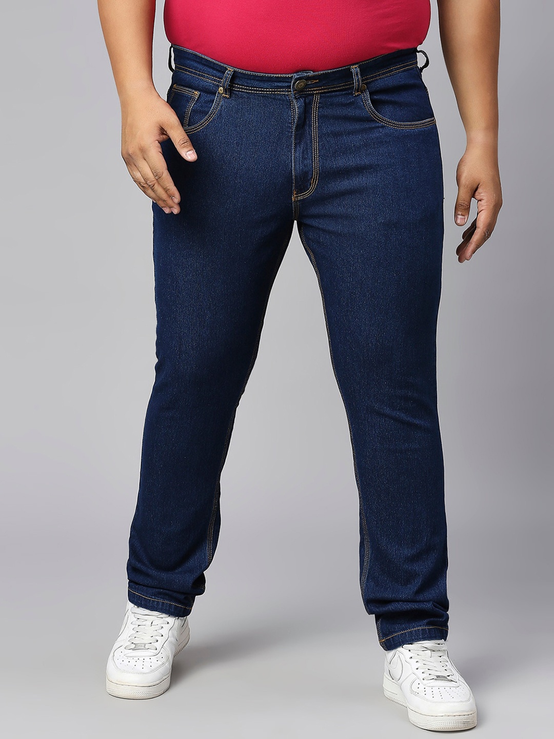 

HJ HASASI Men Clean Look Light Fade Stretchable Jeans, Blue