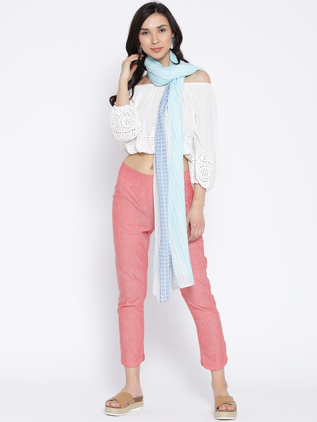 

AURELIA Blue Striped Dupatta