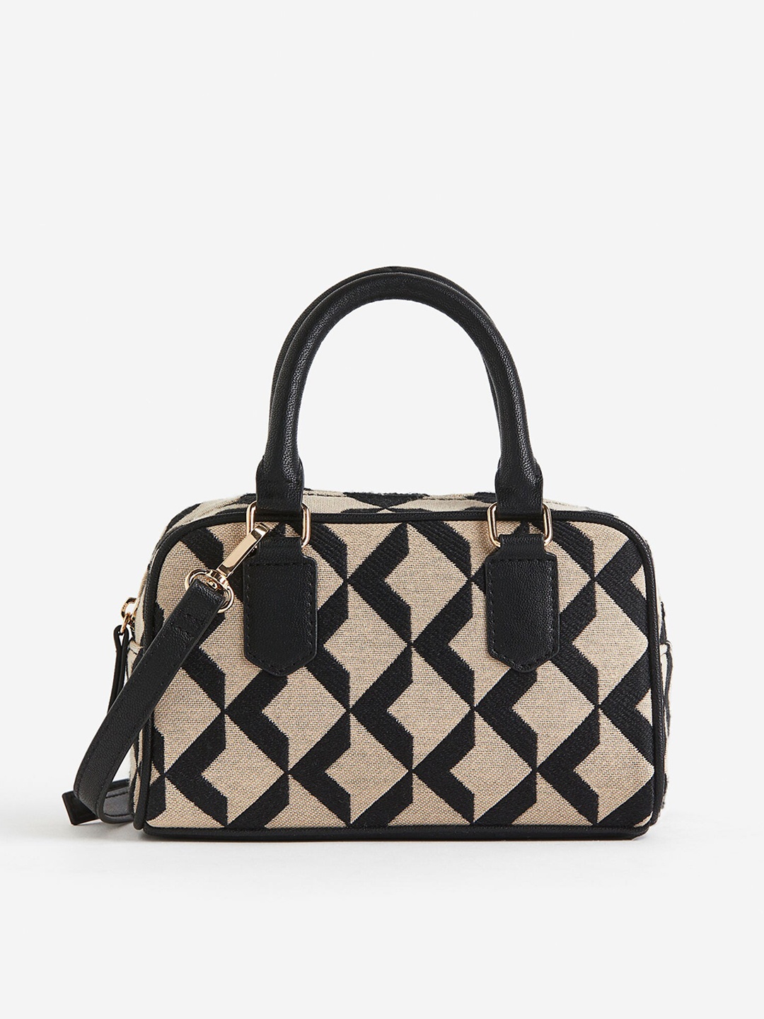 

H&M Jacquard-Weave Shoulder Bag, Beige