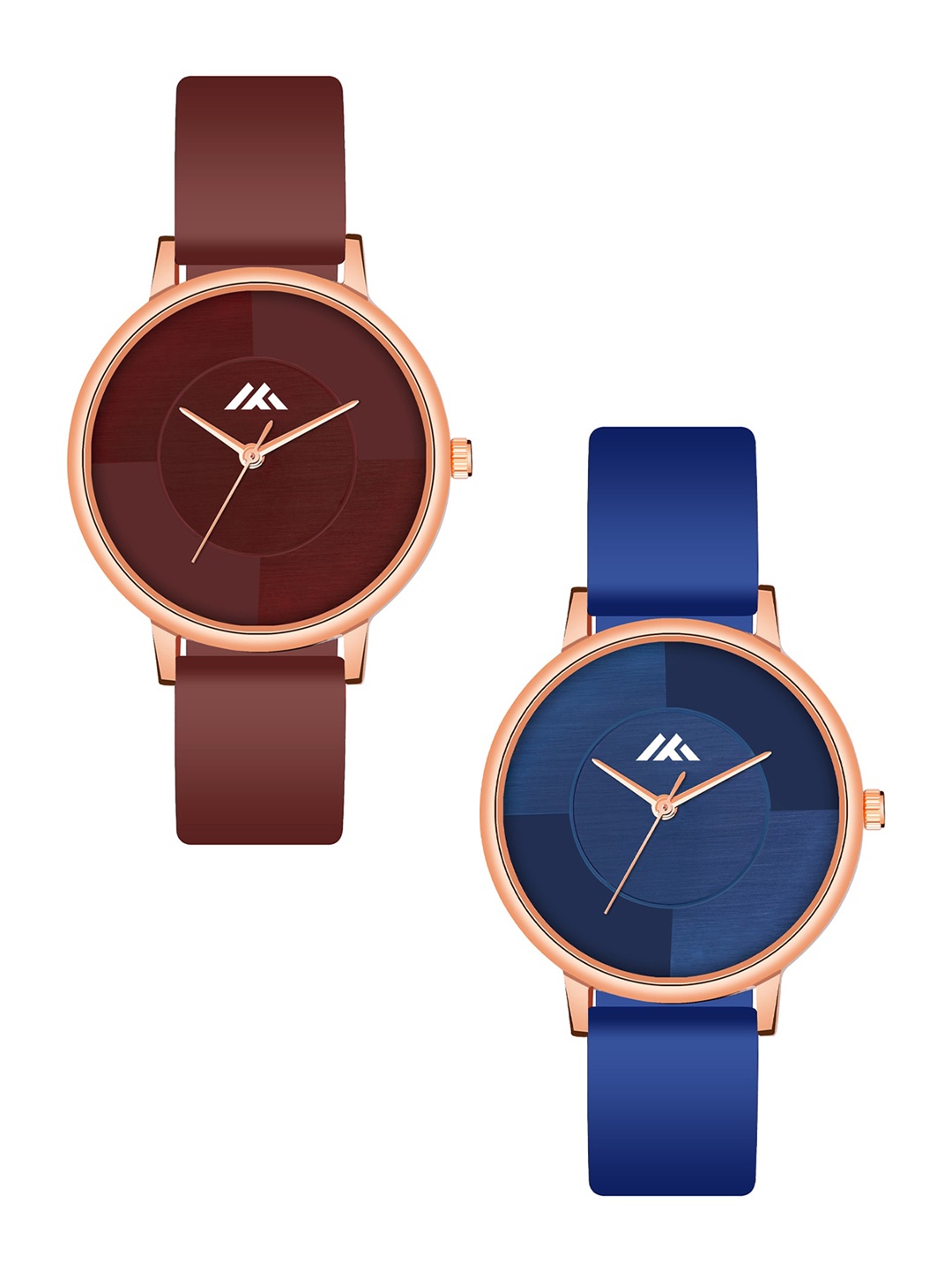 

Shocknshop Women Pack Of 2 Round Analogue Watch MT539-40, Maroon
